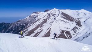 Ski touring on Mount Olympos.