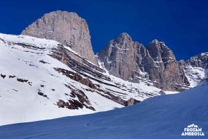 Ski touring on Mount Olympos.