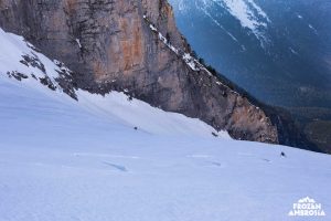 Ski touring on Mount Olympos.