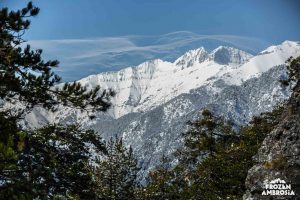 Ski touring on Mount Olympos.